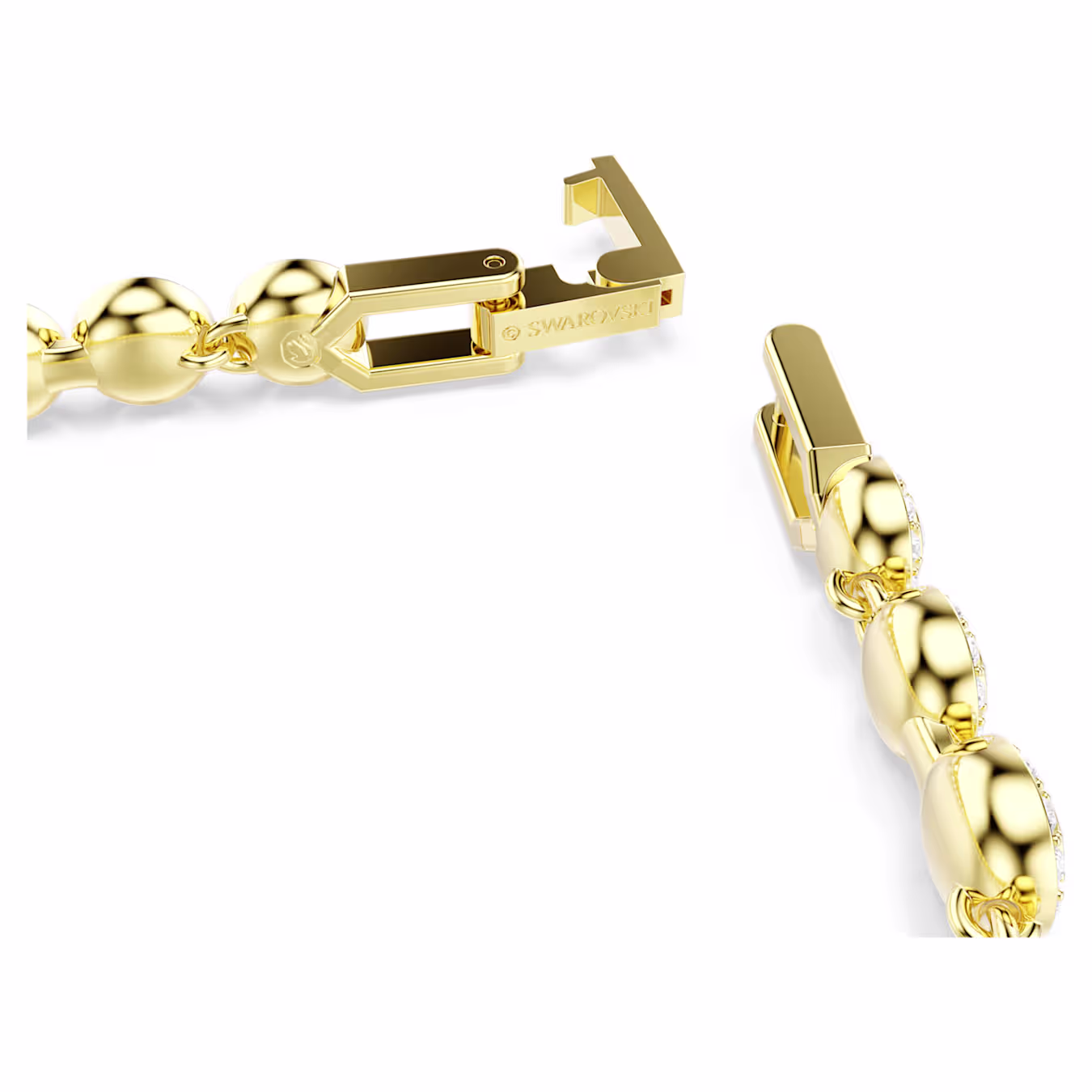 Swarovski Una Angelic Set, necklace and bracelet, gold alloy layer