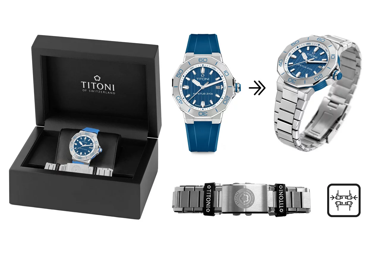 Titoni Impetus Ceramtech Set Herrenuhr 83765 S-FF-709