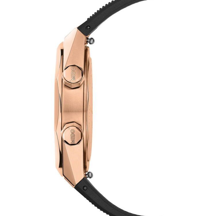 Mido Multifort 8 two crowns, Roségold, Kautschukband Herrenuhr M047.507.37.051.00