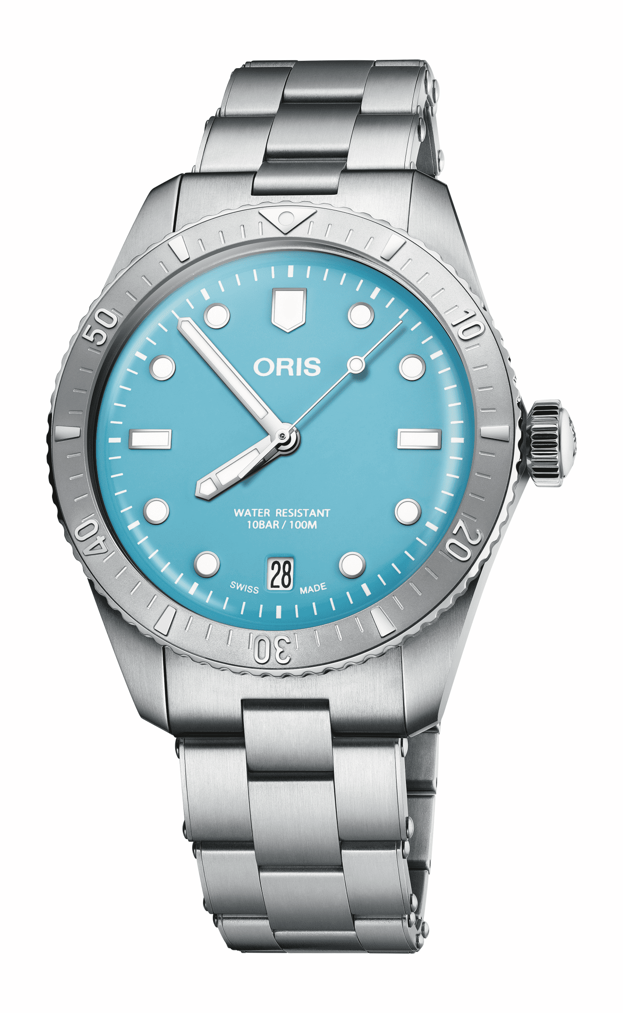 Oris Divers Sixty-Five Cotton Candy 38mm, Diver's Watch, Stainless Steel, Blue Men's Watch 01 733 7771 4055-07 8 19 18
