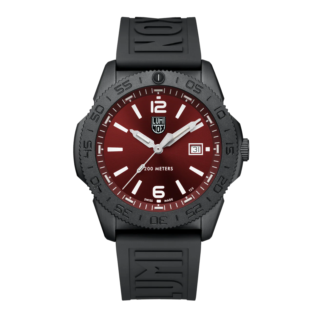 Luminox Pacific Diver 44 mm Taucheruhr 200 Meter wasserdicht Rot Herrenuhr XS.3135.B