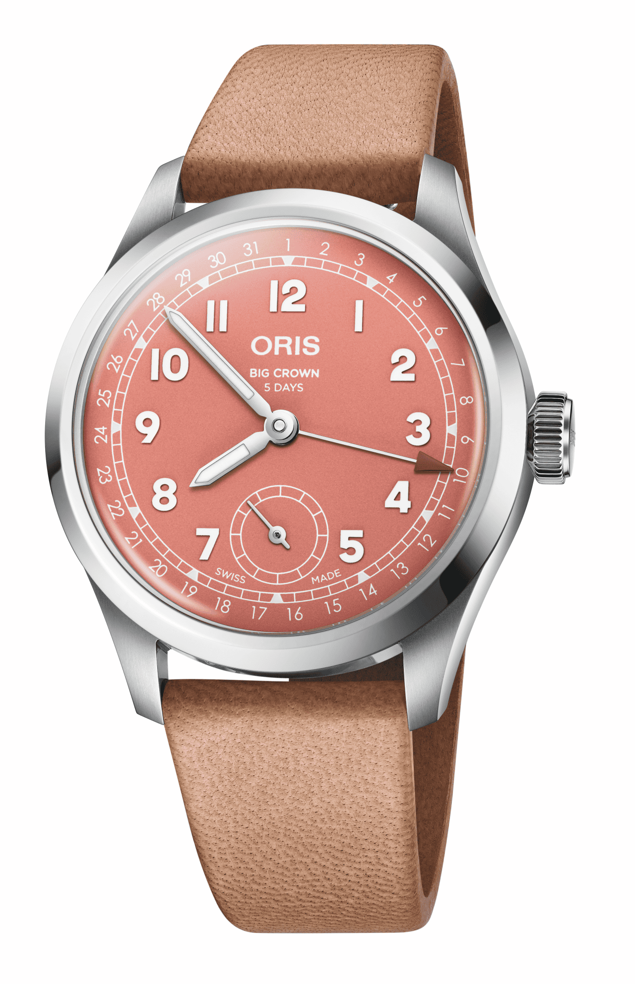 Oris Big Crown Pointer Date Caliber 403, 40mm, deerskin strap, red men's watch 01 403 7799 4068-07 6 ​​20 11FC