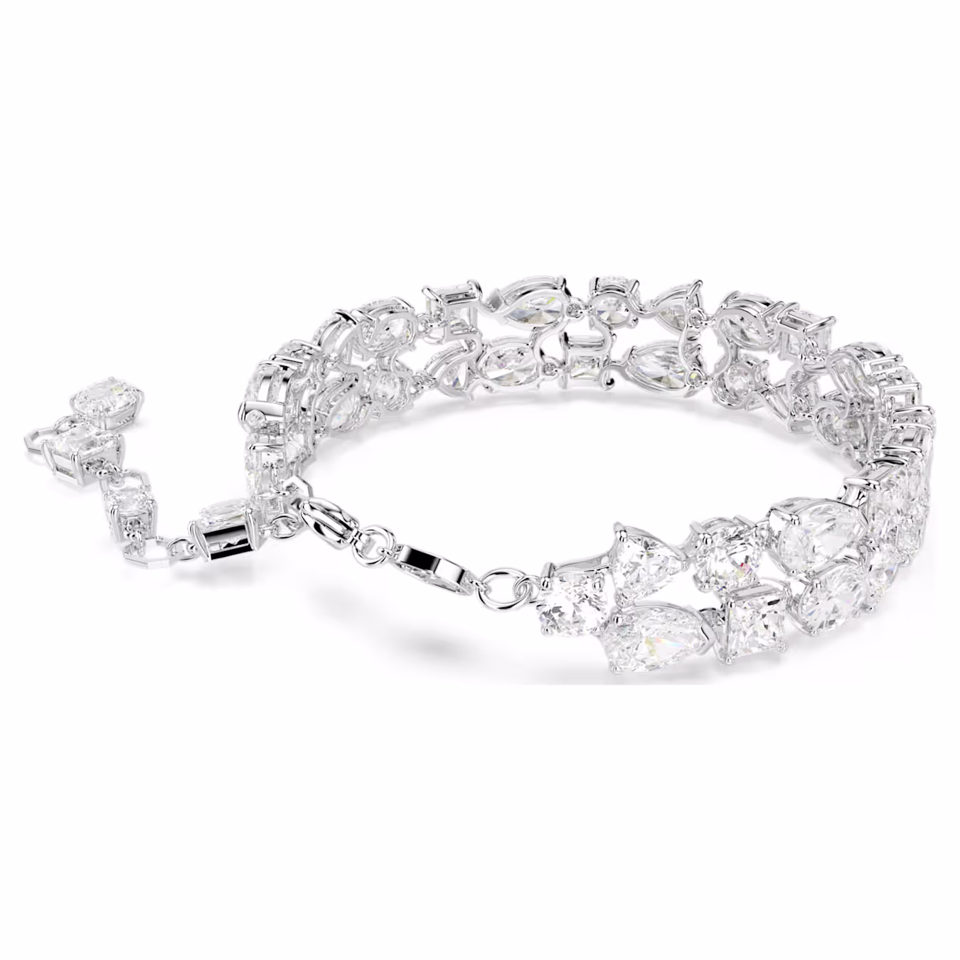 Swarovski Mesmera Bracelet, Various Cuts, White, Rhodium-plated