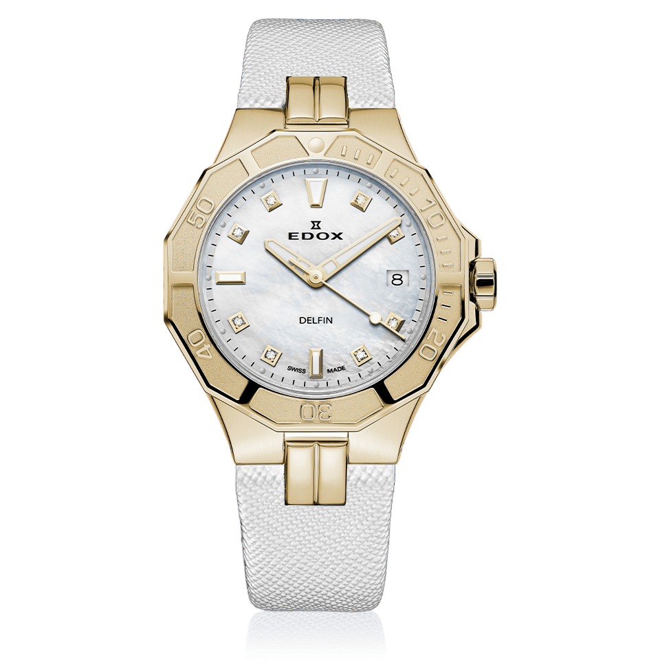 Edox Delfin Diver Date Lady Damenuhr 53020 37JC NADD