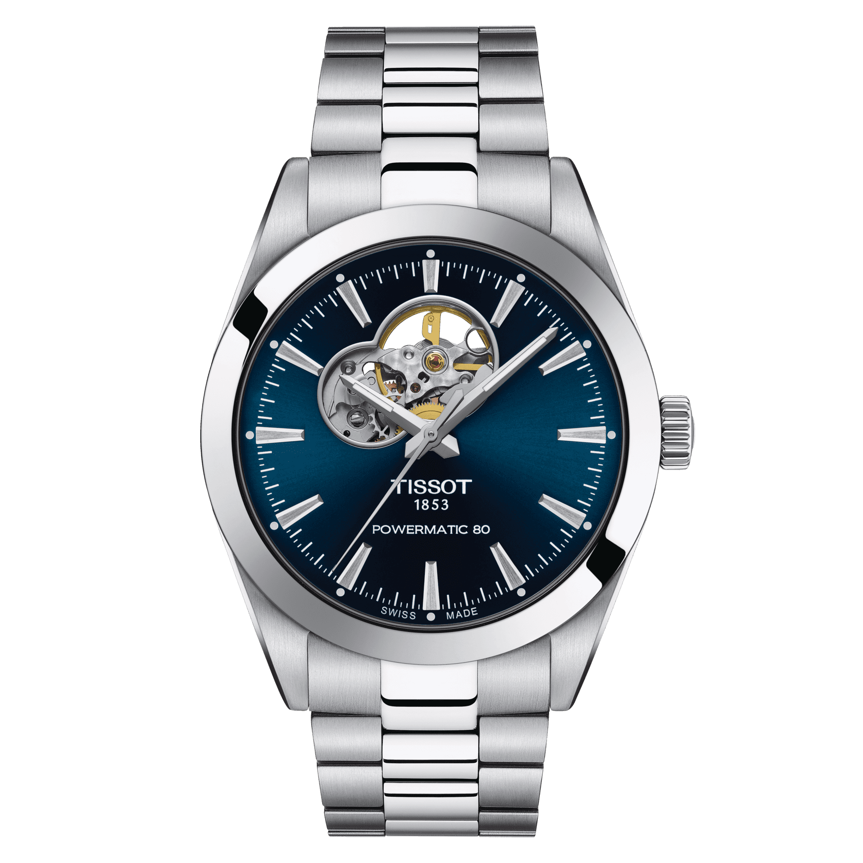 T127-407-11-041-01NffKe7YUyEO54 Tissot Gentleman Powermatic 80 Open Heart Men's Watch T127.407.11.041.01