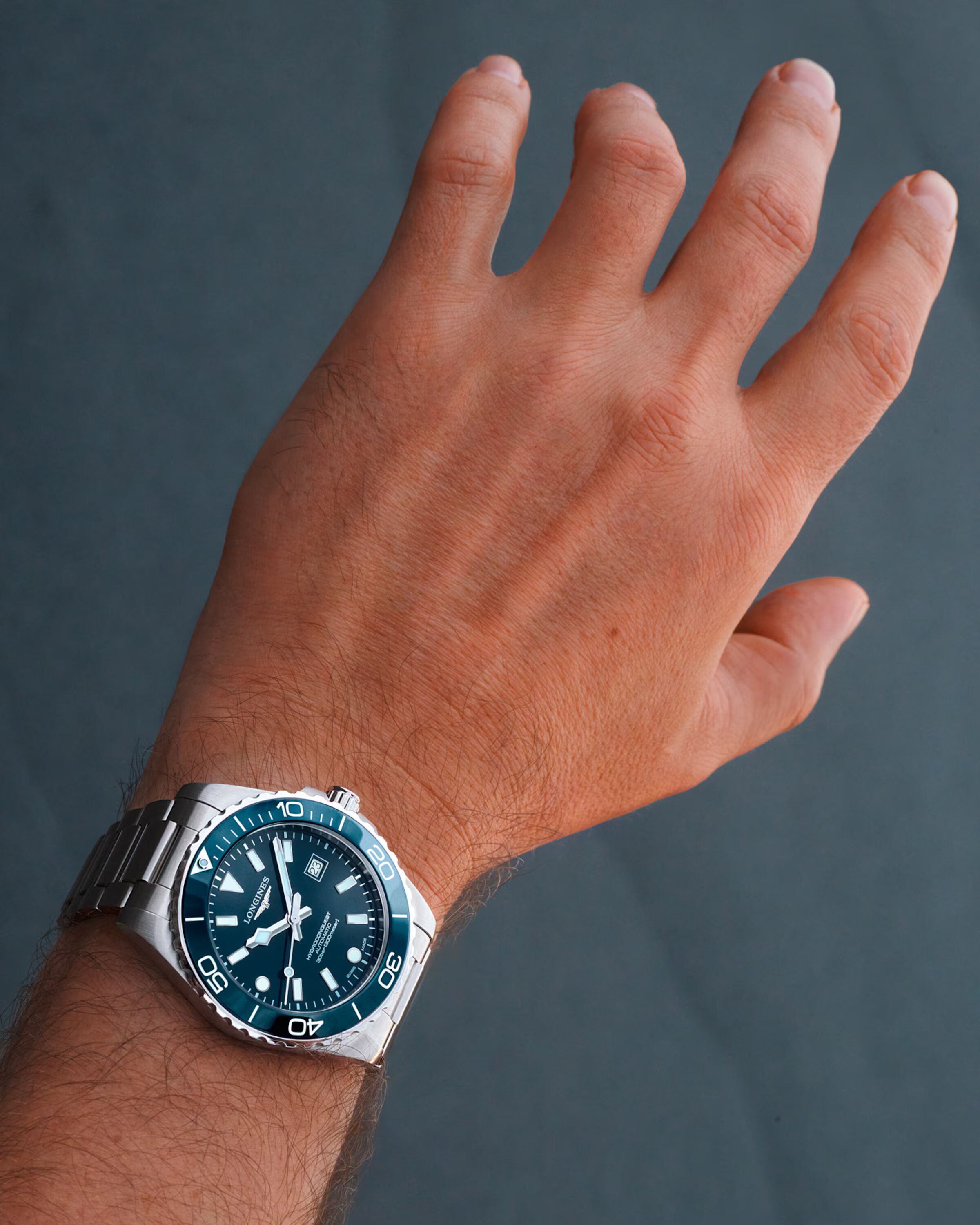 Longines Hydroconquest blau 42mm Automatik Herrenuhr L3.788.4.96.6