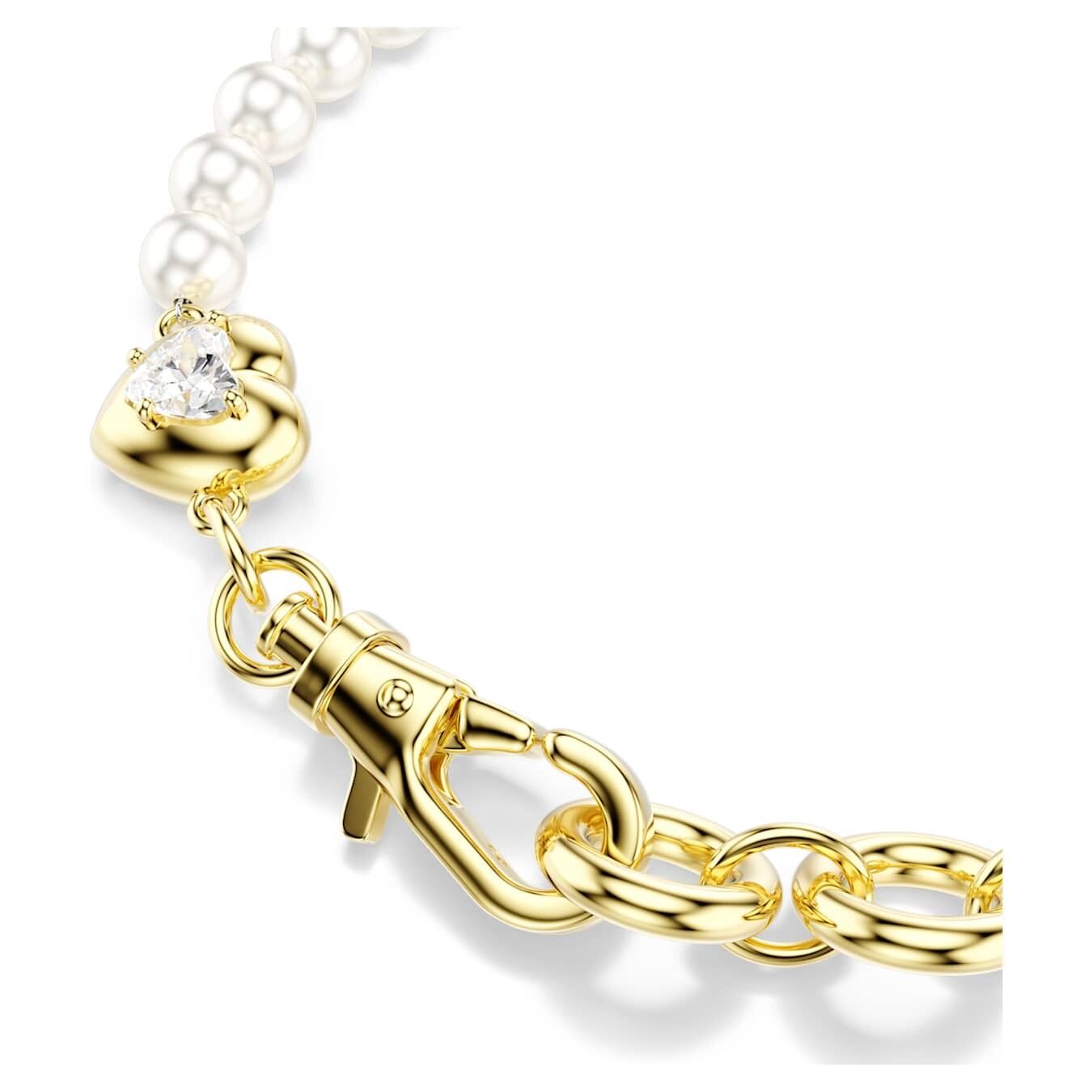 Swarovski  Idyllia Armband Kristallperle, Weiß, Goldlegierungsschicht