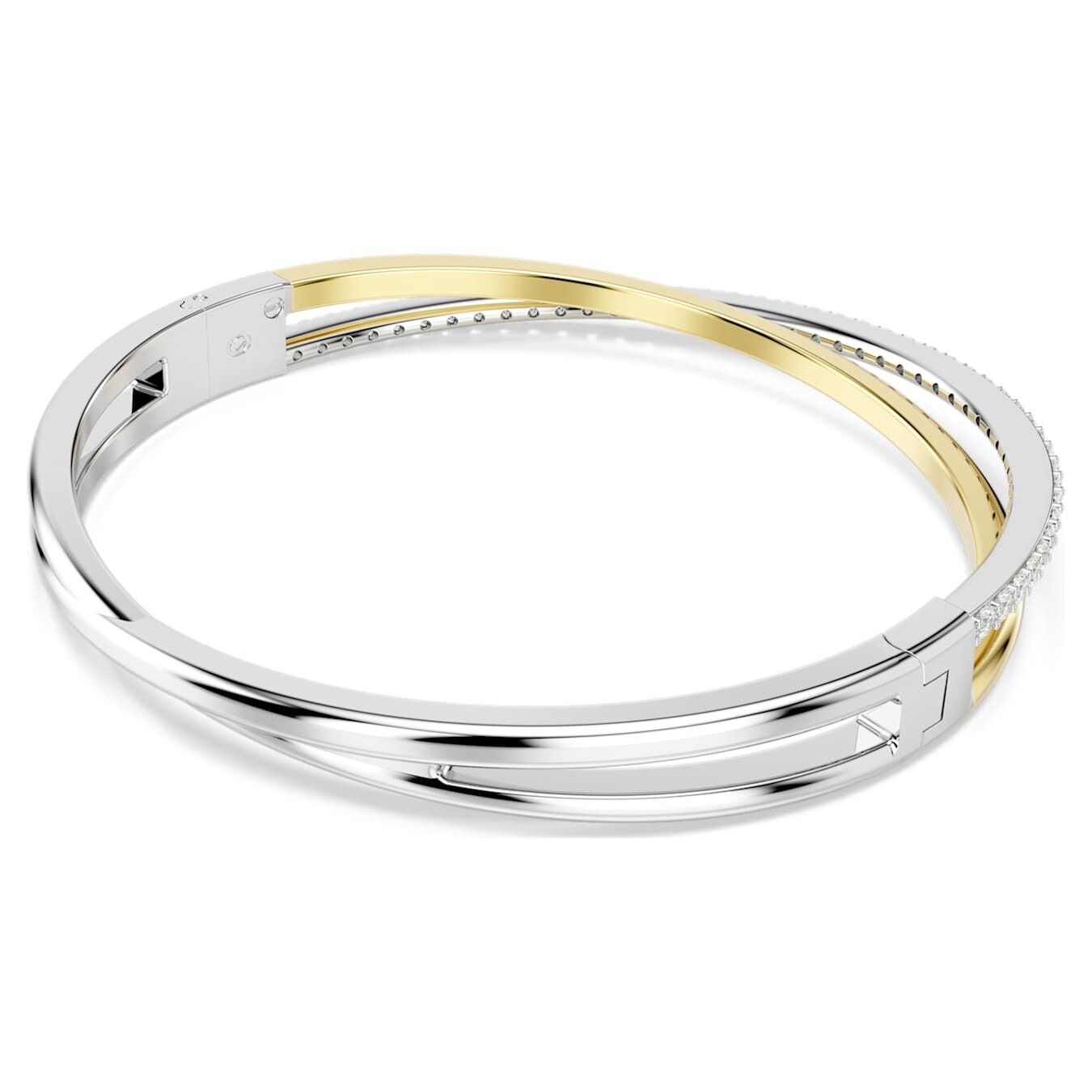 Swarovski  Hyperbola Armreif, Rundschliff, Gr. S, Metallmix, Silber/Gold