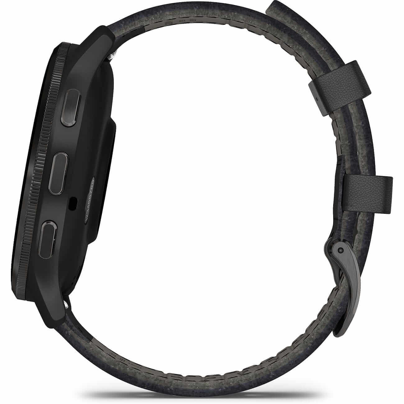 Garmin Venu 3 Schwarz/Schiefergrau mit Leder-Armband und Silikonband Herrenuhr 010-02784-52