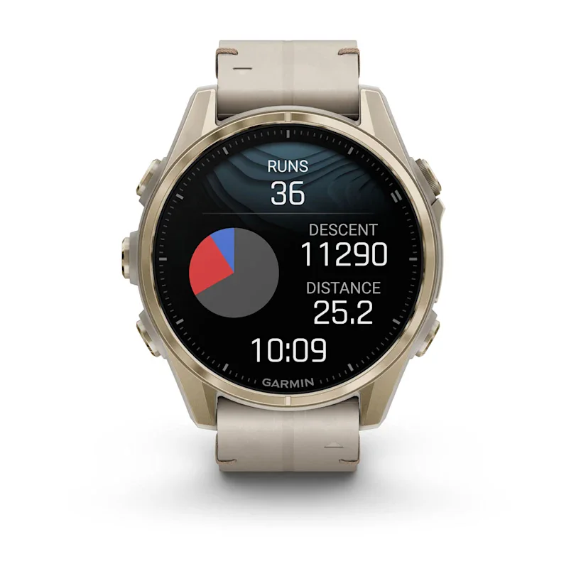 Garmin fēnix® 8 - 43 mm AMOLED Sapphire Fog Gray/Soft Gold 010-02903-40