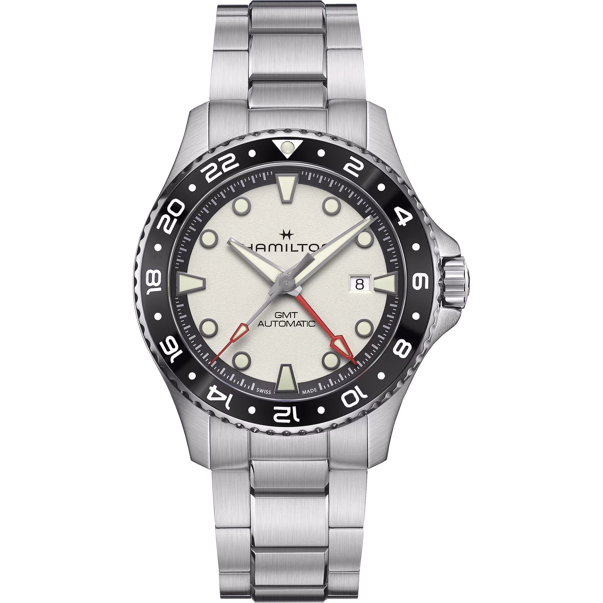 Hamilton KHAKI NAVY SCUBA AUTOMATIC GMT 43MM Men's Watch H82555150 Hamilton KHAKI NAVY SCUBA AUTOMATIC GMT 43MM Men's Watch H82555150