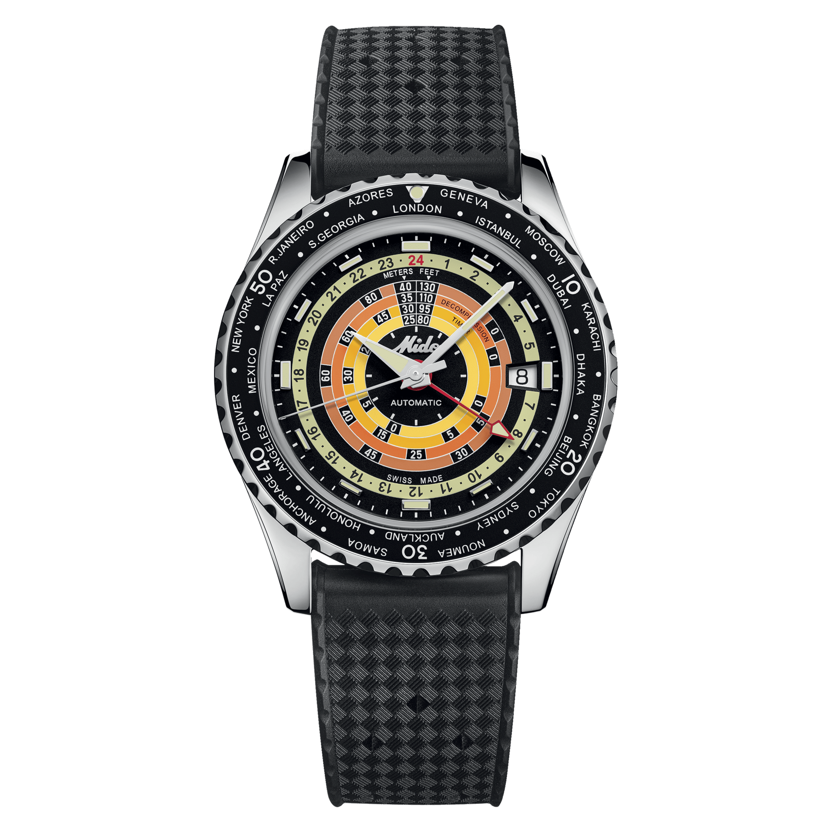 M026-829-17-051-00_0_front_1 Mido Ocean Star Decompression Worldtimer Men's Watch M026.829.17.051.00