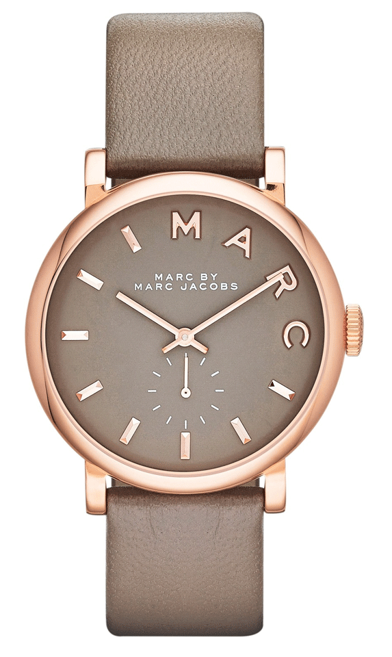 Marc Jacobs Baker Damenuhr grau/beige - MBM1266