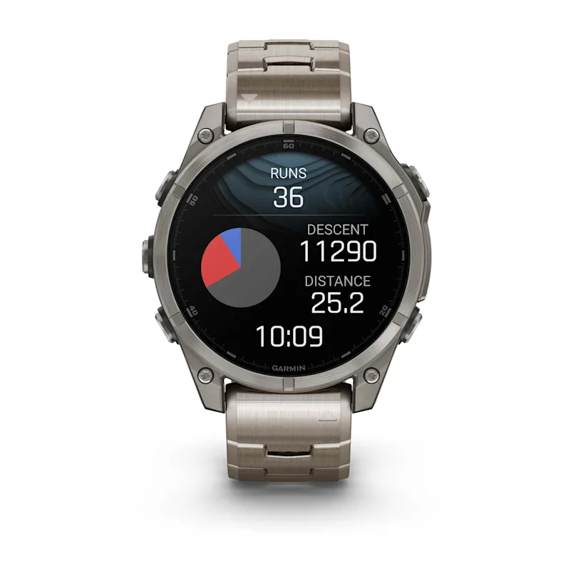 Garmin fēnix® 8 - 47 mm AMOLED Sapphire Titan mit zusätzlichem Silikonarmband 010-02904-40