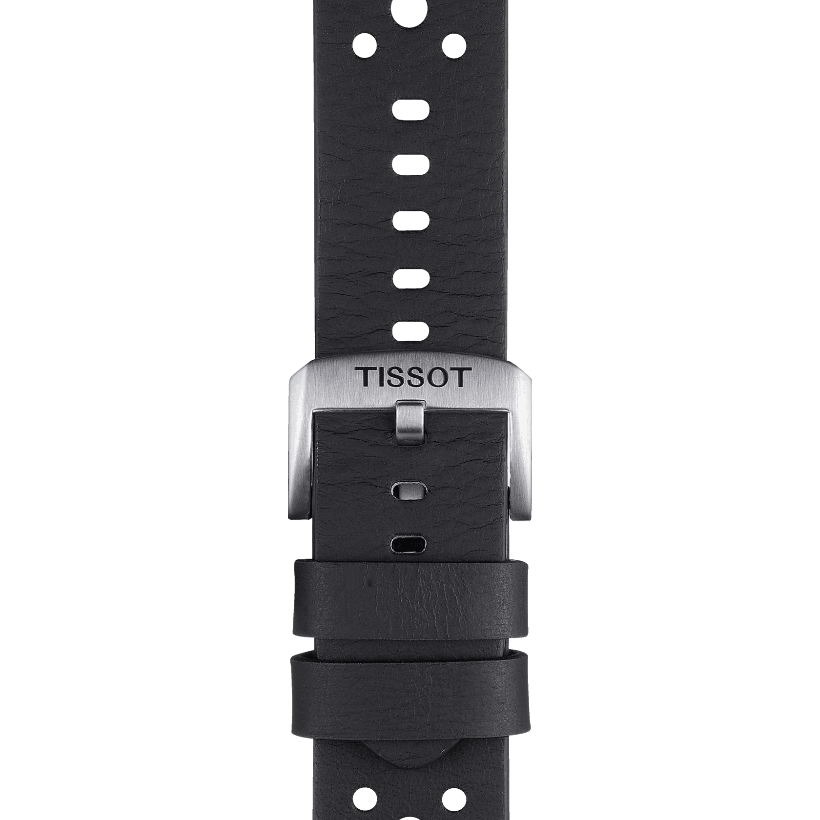 Tissot replacement strap black leather