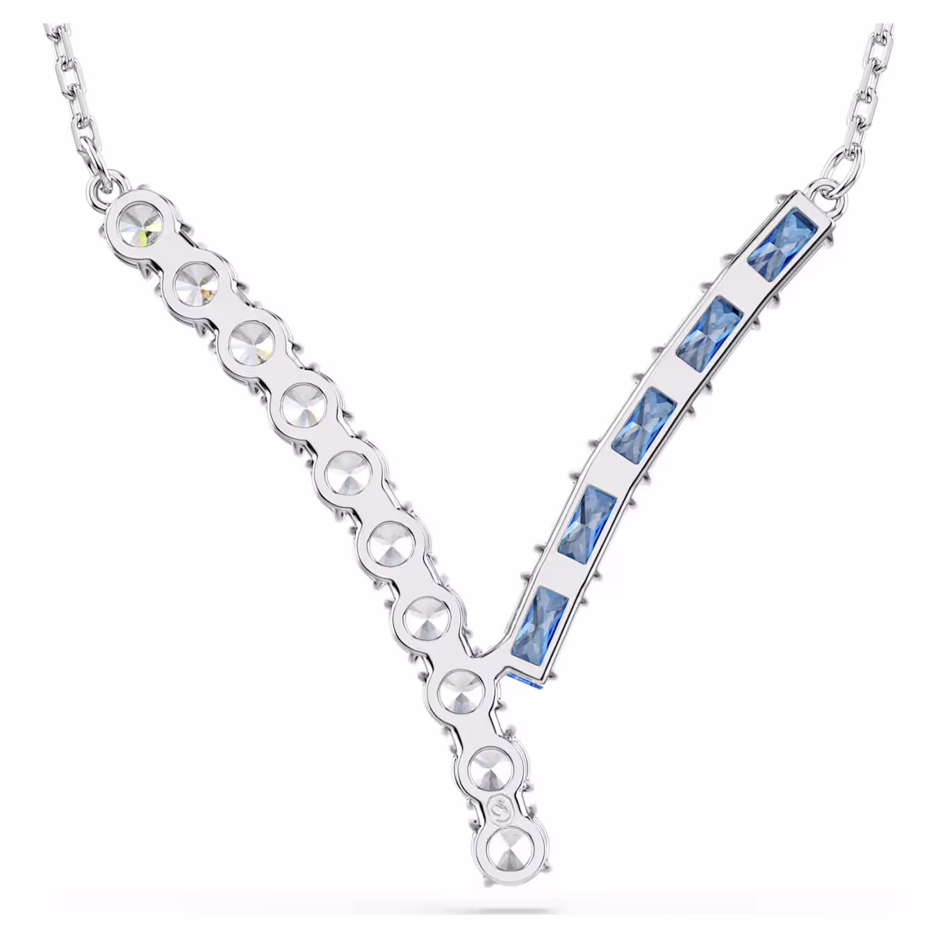 Swarovski  Matrix Anhänger Verschiedene Schliffe, Blau, Rhodiniert
