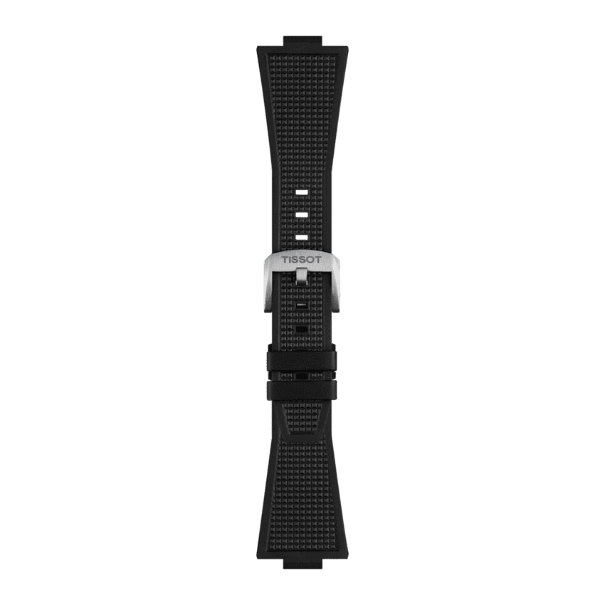 T852-048-462_view_1 Tissot replacement strap black rubber 12 mm for PRX models with 40 mm diameter