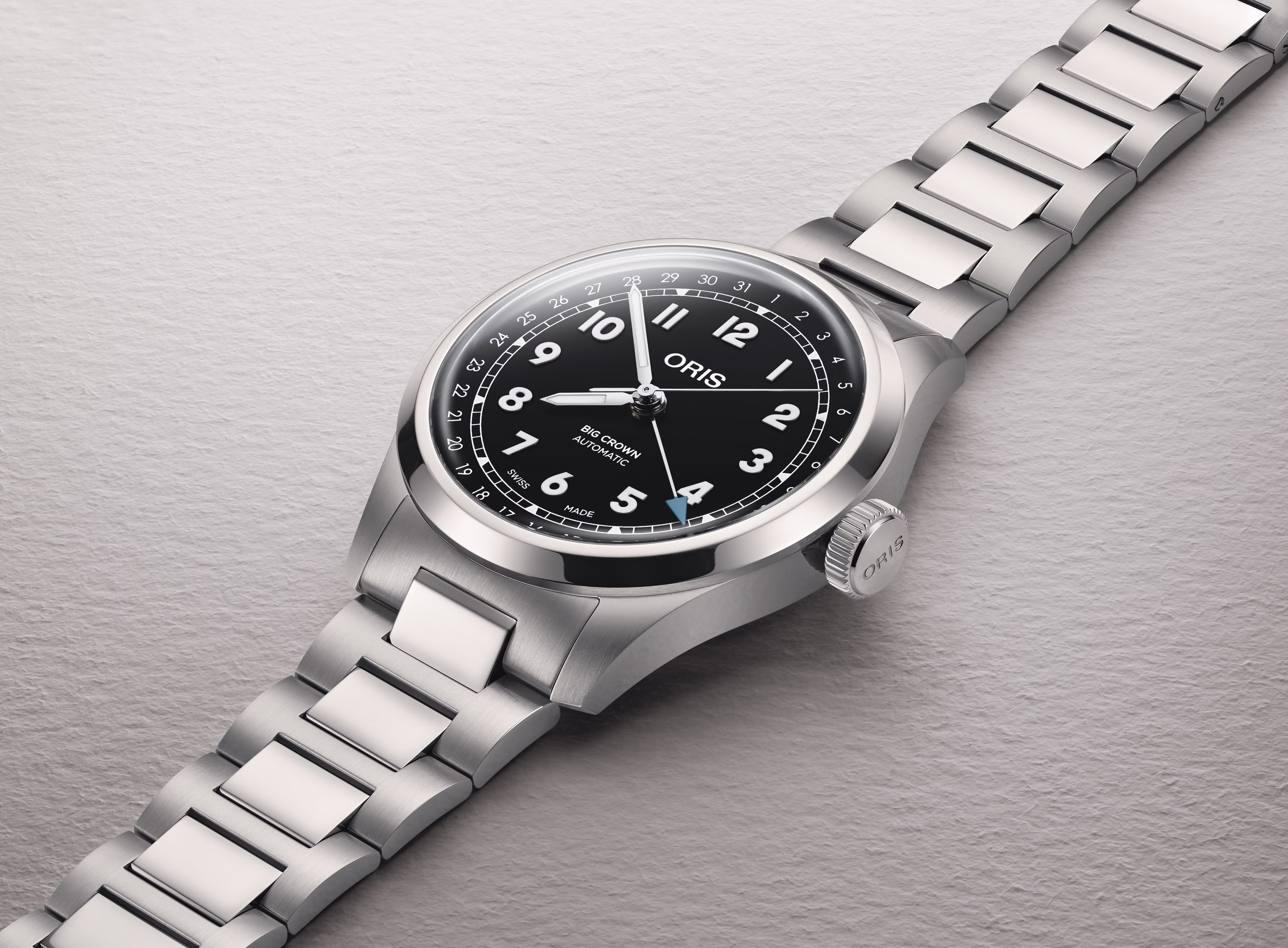 Oris Big Crown Pointer Date, 40mm, stainless steel, 38-hour power reserve, black men's watch 01 754 7798 4064-07 8 20 06