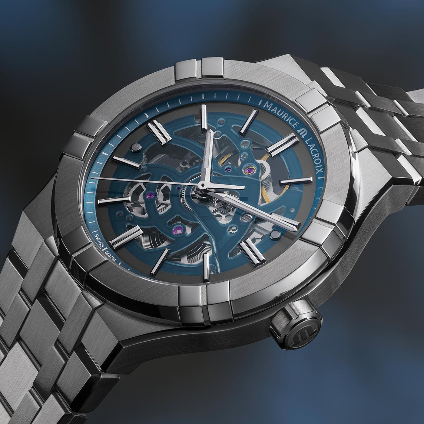 Maurice Lacroix Aikon Skeleton Automatic Men's Watch AI6008-SS002-031-1 Maurice Lacroix Aikon Skeleton Automatic Men's Watch AI6008-SS002-031-1