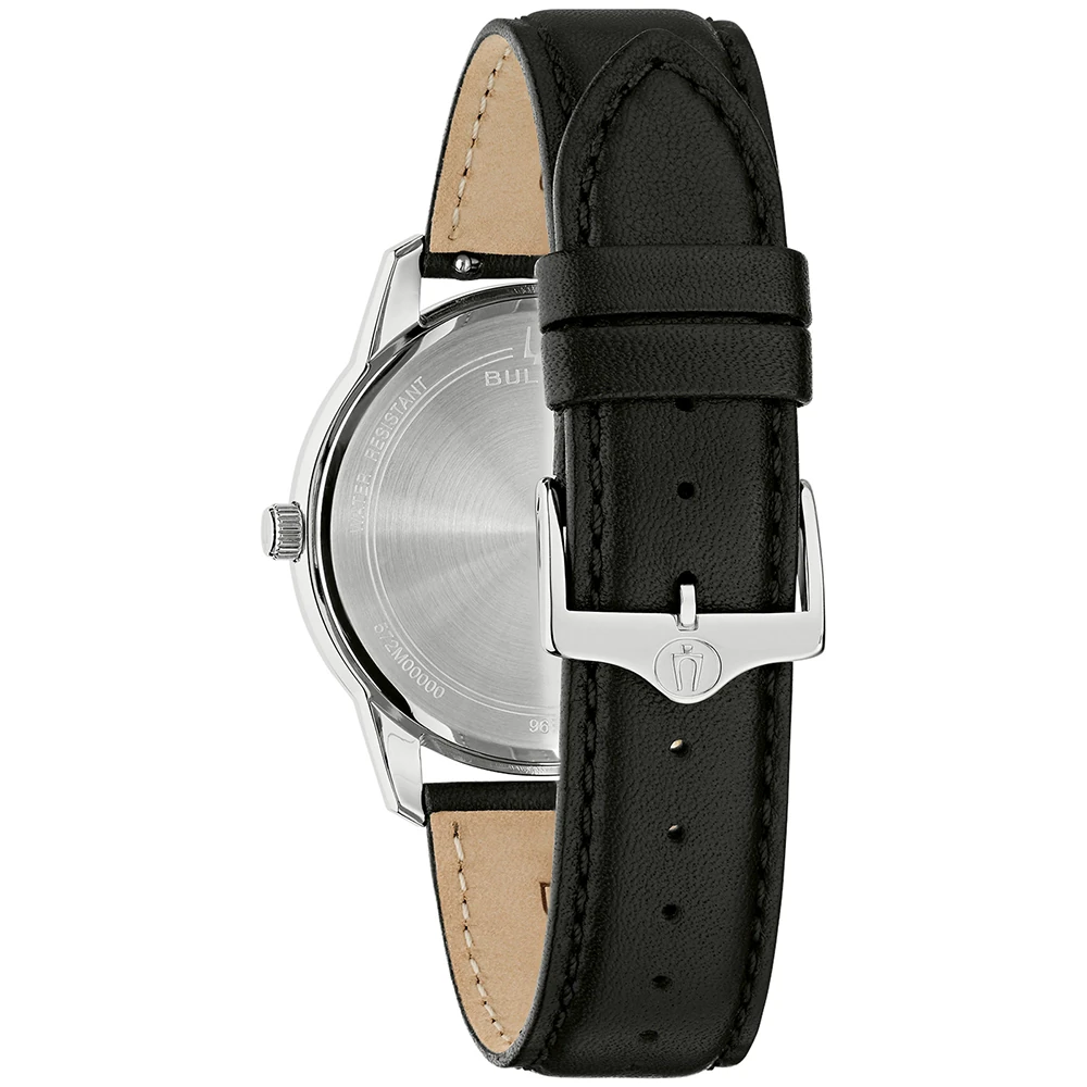 Bulova Classic Leder Schwarz Quartz, 40mm Herrenuhr 96B473