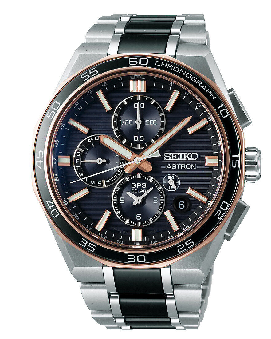 Seiko Astron GPS Solar Dual Time Chronograph Limited Edition Herrenuhr SSH180J1