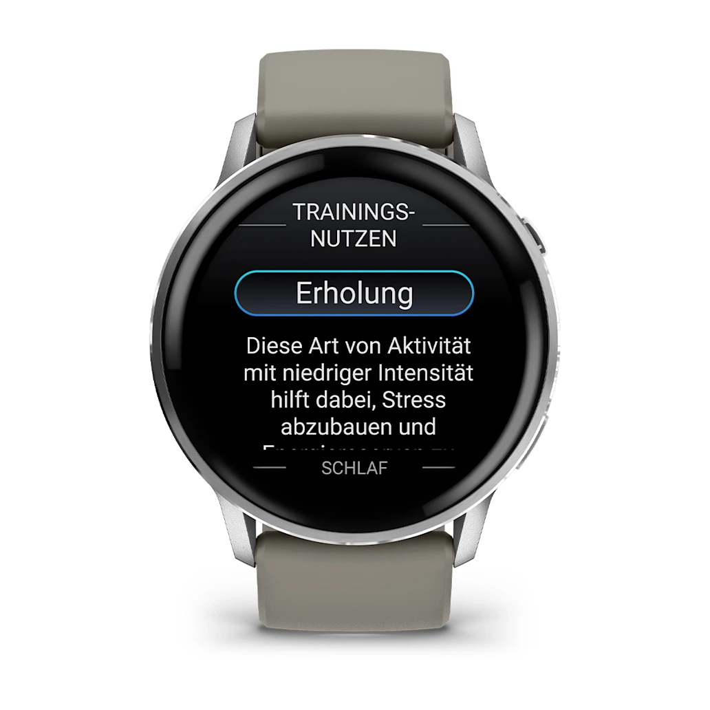 Garmin Venu® 4 - 45 mm Schwarz/Silber mit Schnellwechsel-Silikon-Armband 22 mm Grau Unisexuhr 010-03014-01