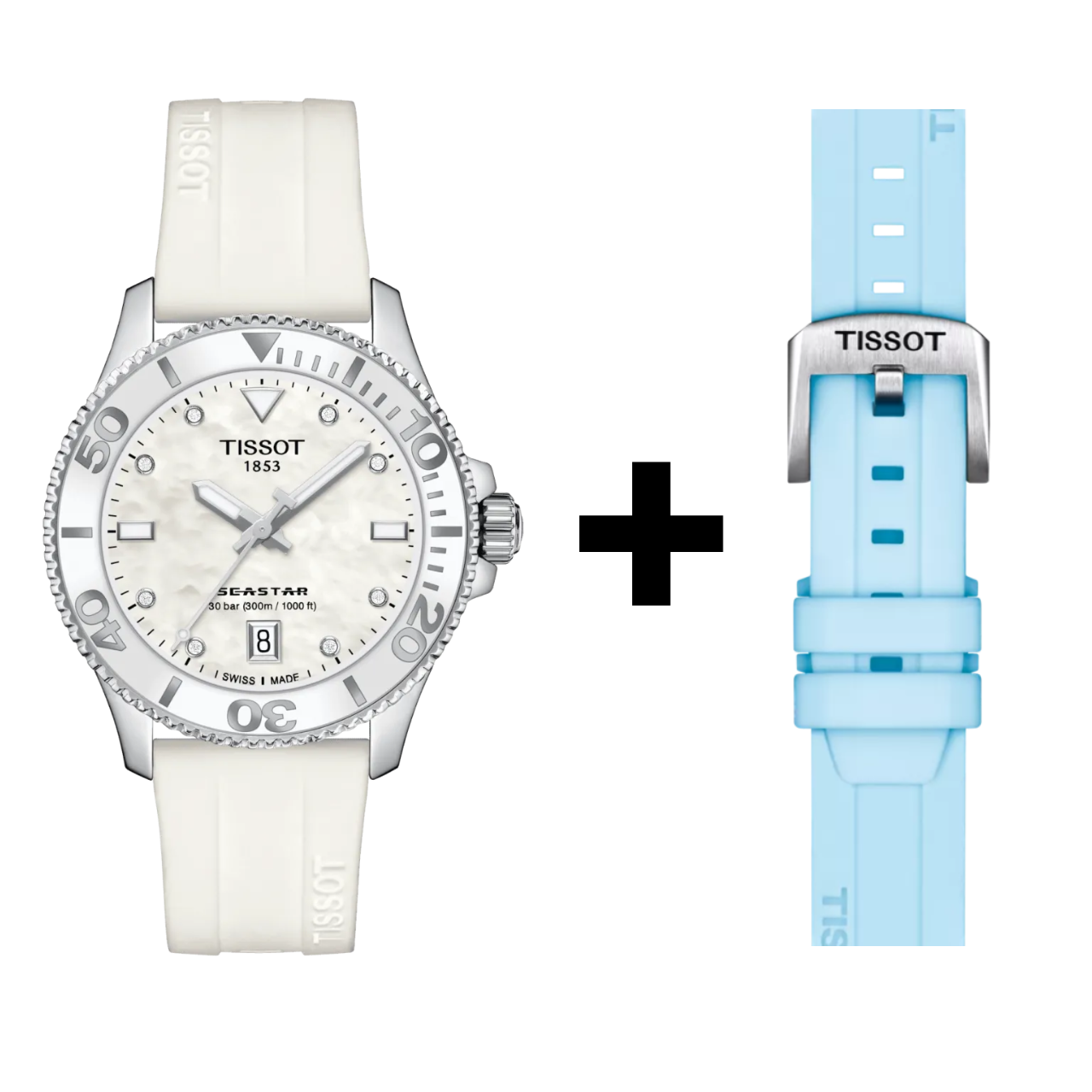 Tissot Seastar 1000 Damenuhr T120.210.17.116.00 SET blaues Kautschuk  Tissot Seastar 1000 Damenuhr T120.210.17.116.00 SET blaues Kautschuk