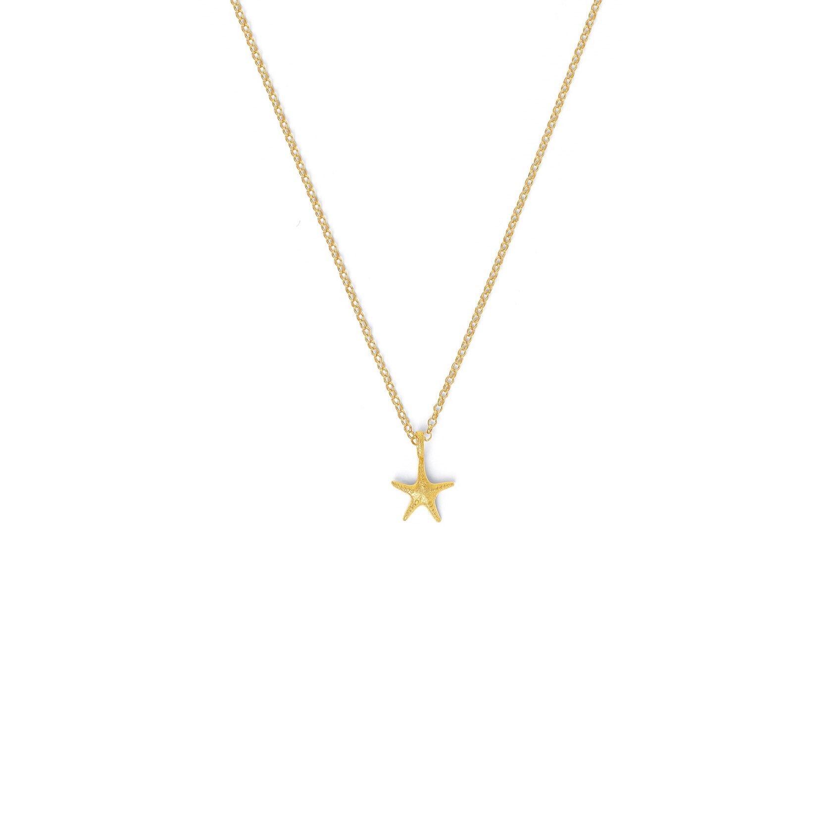 Bernd Wolf Kette Seastar Designlinie Maritim, Kette mit Anhänger, Sterlingsilber 925, 24-Karat-goldplattiert