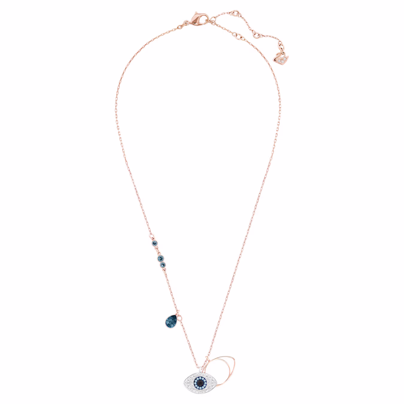 Swarovski  Symbolica Anhänger Böser Blick,Halskette, Blau, Metallmix