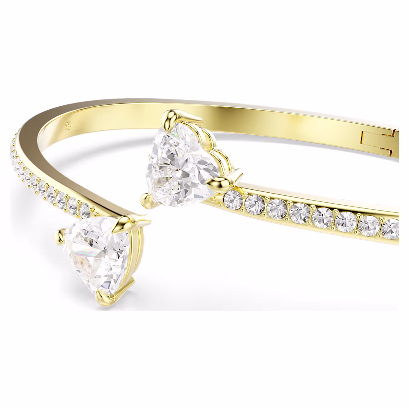 Swarovski Mesmera Armreif Herz, Weiß, 18k vergoldet