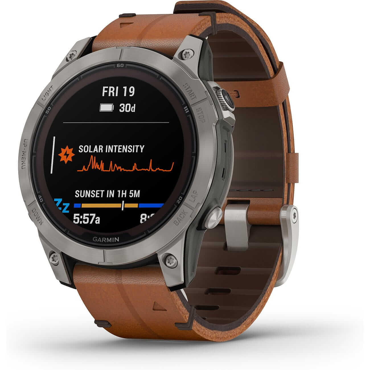 88786289_2 Garmin fēnix® 7 Pro Sapphire Solar Graphite Titanium with leather strap and silicone strap 010-02777-30