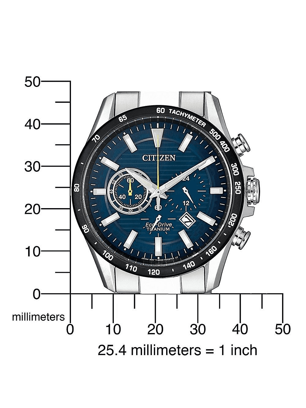 Citizen Herrenuhr Solar Powered Titanium Chronograph CA4444-82L