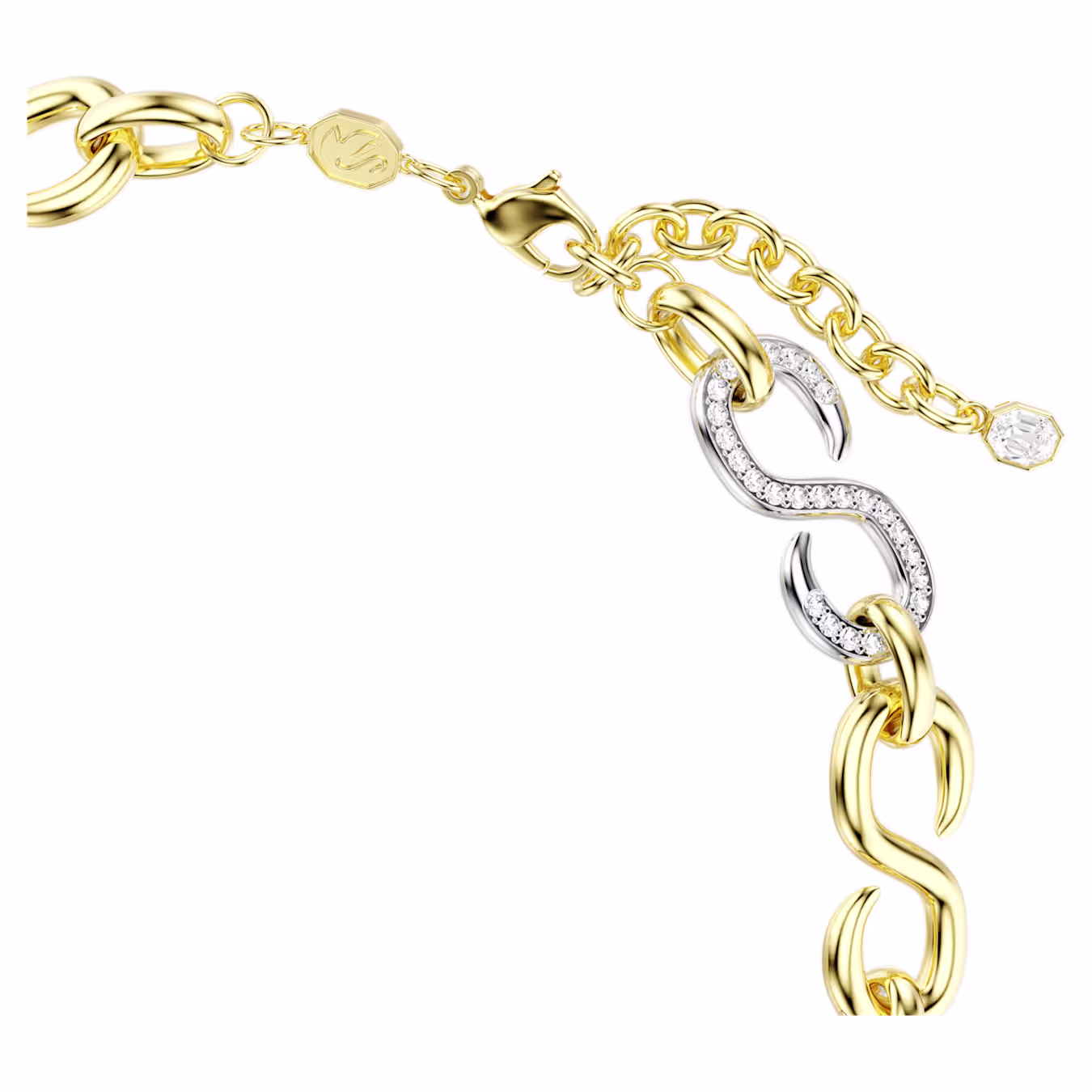 Swarovski  Dextera Halskette Rundschliff, Kette, Weiß, Metallmix