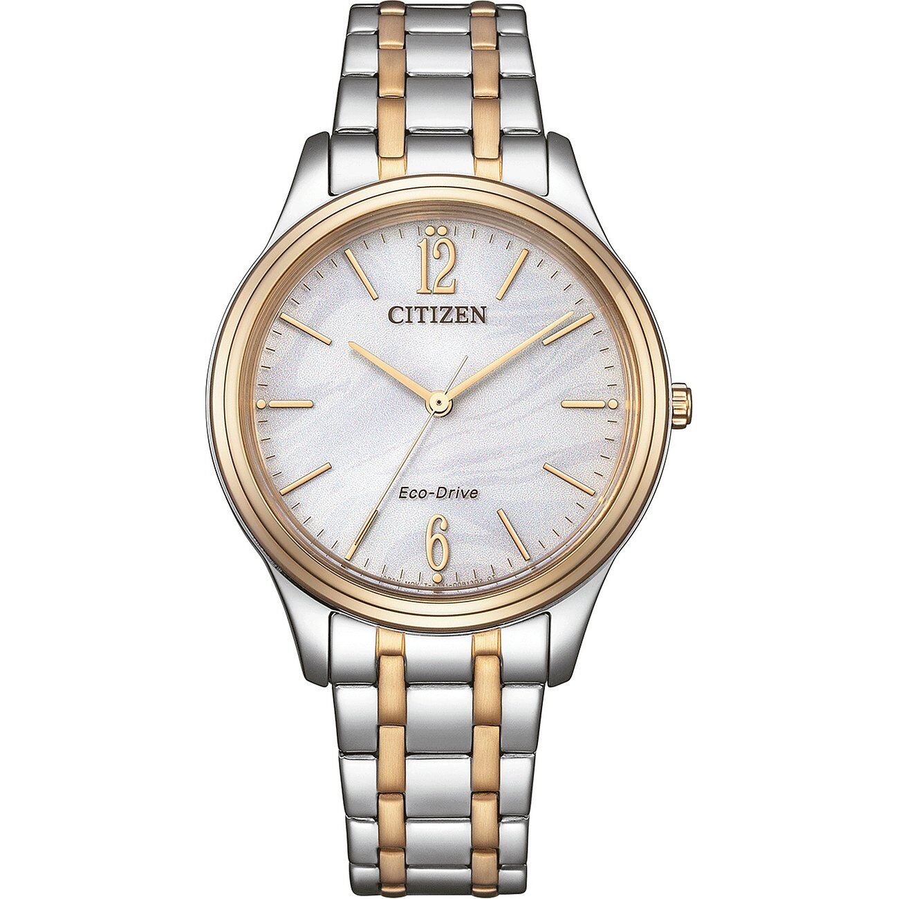 Citizen Eco-Drive, Analog Quartz, Stainless Steel Band, 34 mm Diameter Women's Watch EM0416-78A