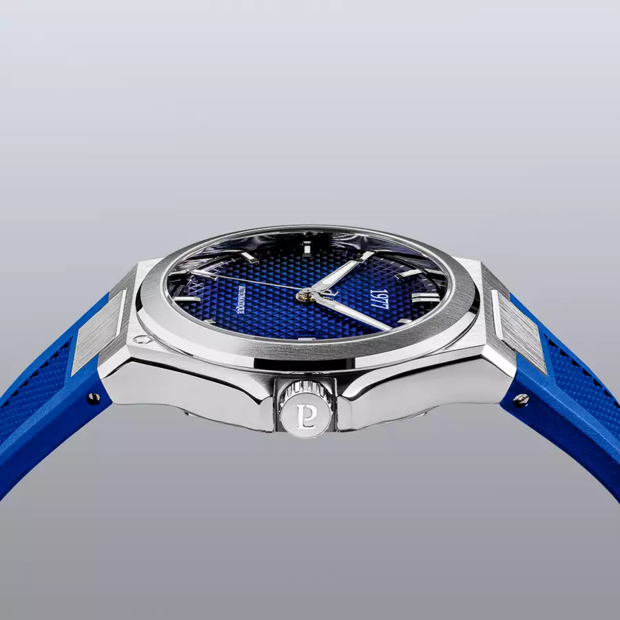 1977 ARSENE Automatique, 41 MM, Cadran Bleu, Bracelet Caoutchouc FKM Bleu Men's Watch 1977P02166