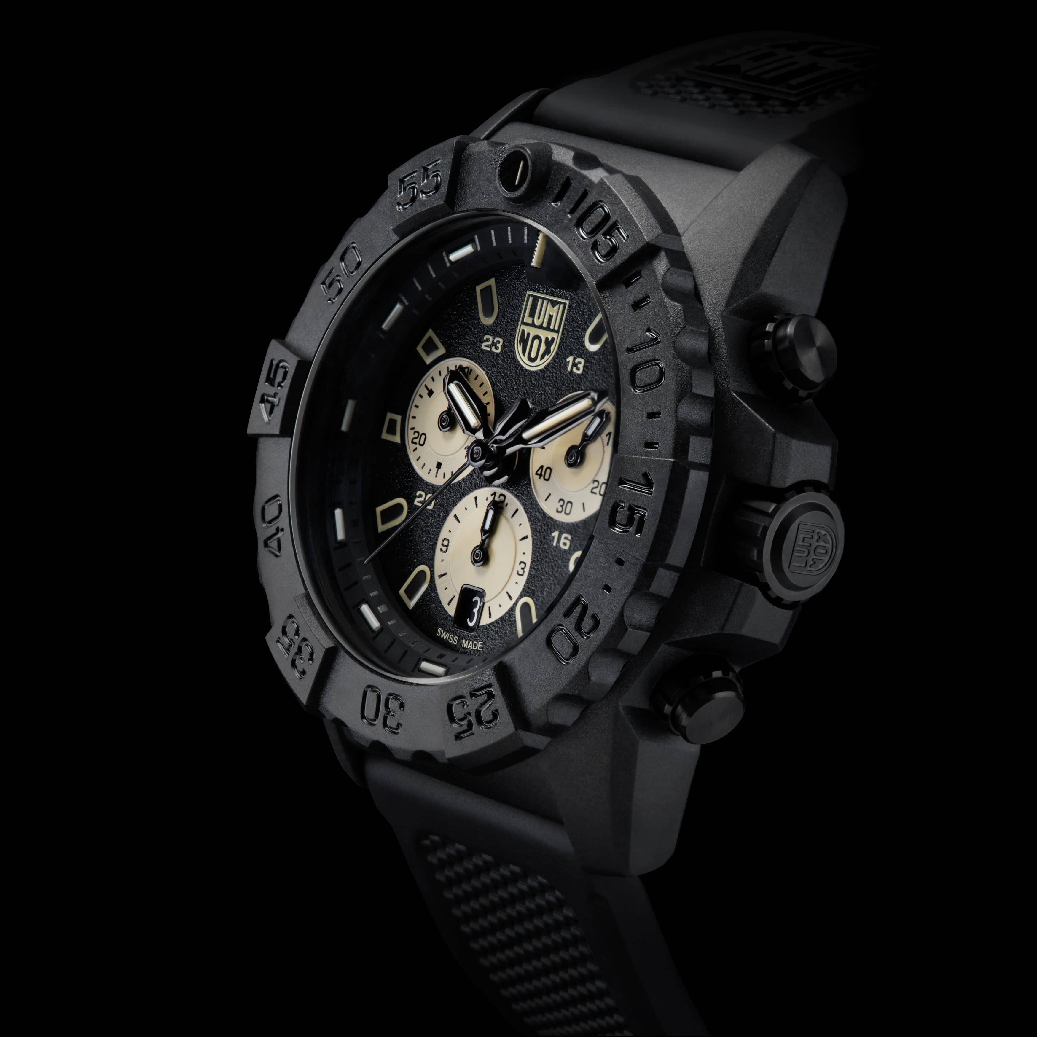 Luminox Navy SEAL Chronograph 45 mm Militäruhr 200 Meter wasserdicht Herrenuhr XS.3587