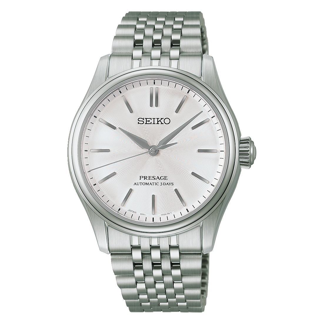 Seiko Presage Automatik 3 Zeiger, 72 Stunden Gangreserve, Edelstahl, Weiß Herrenuhr HCC001J1