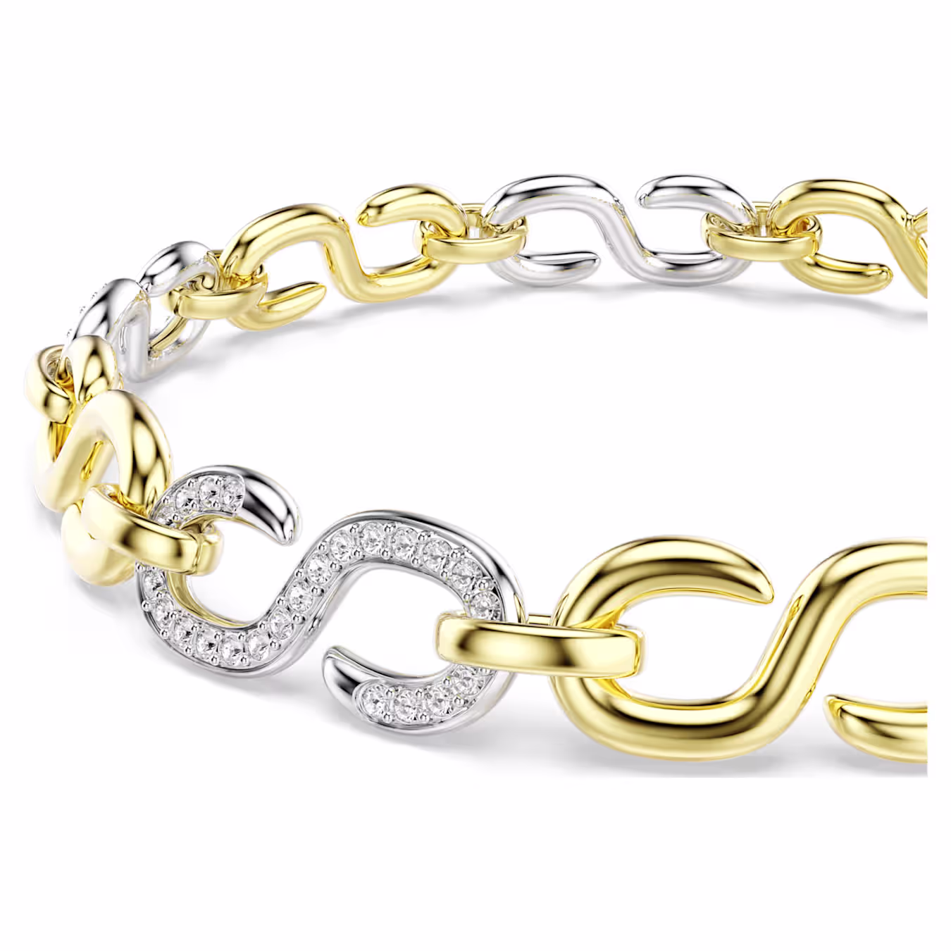 Swarovski  Dextera Armband Rundschliff, Weiß, Metallmix