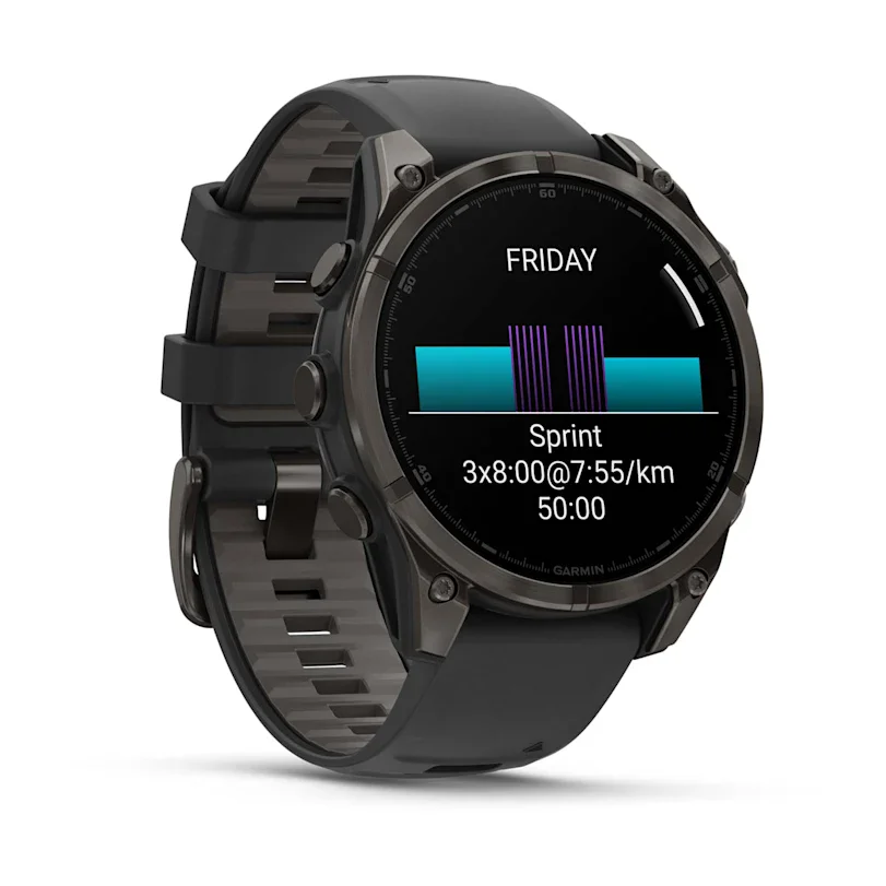 Garmin fēnix® 8 - 47 mm AMOLED Sapphire Schwarz/Carbongrau Titan DLC 010-02904-21