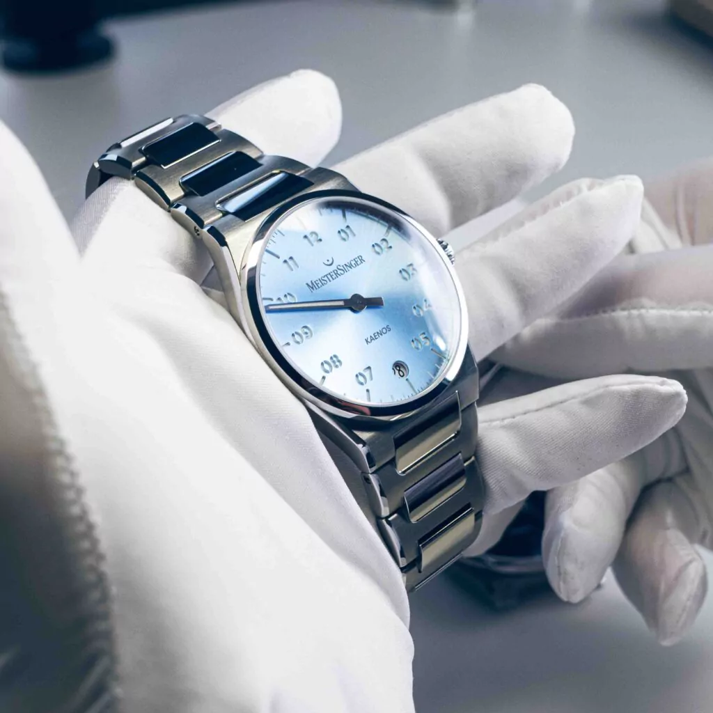 Meister Singer Kaenos, sunburst ice blue, automatic men's watch KS914 Meister Singer Kaenos, sunburst ice blue, automatic men's watch KS914