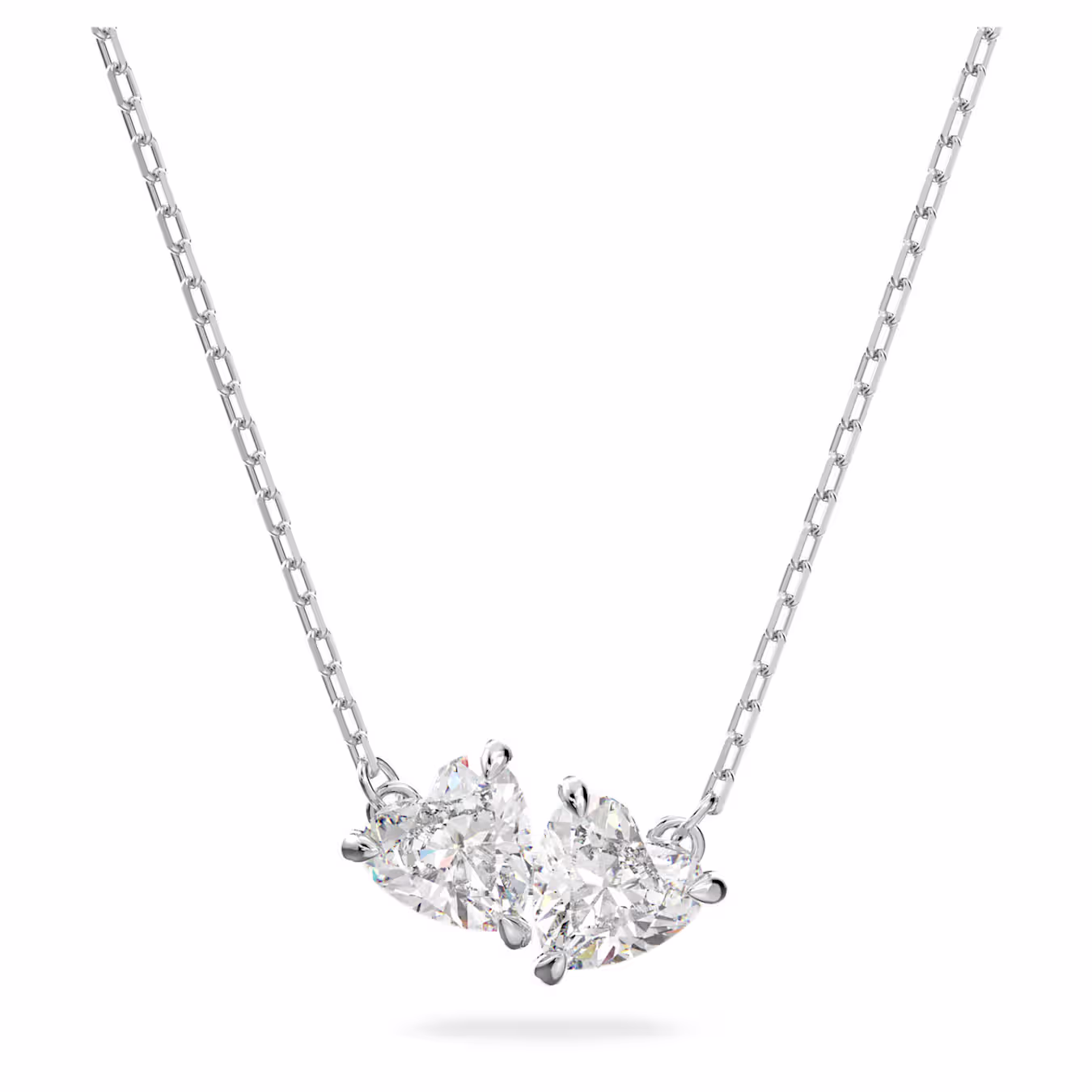 Swarovski Mesmera Heart Necklace, White, Rhodium Plated