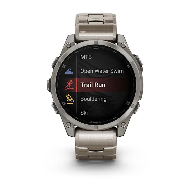 Garmin fēnix® 8 - 47 mm AMOLED Sapphire Titan mit zusätzlichem Silikonarmband 010-02904-40