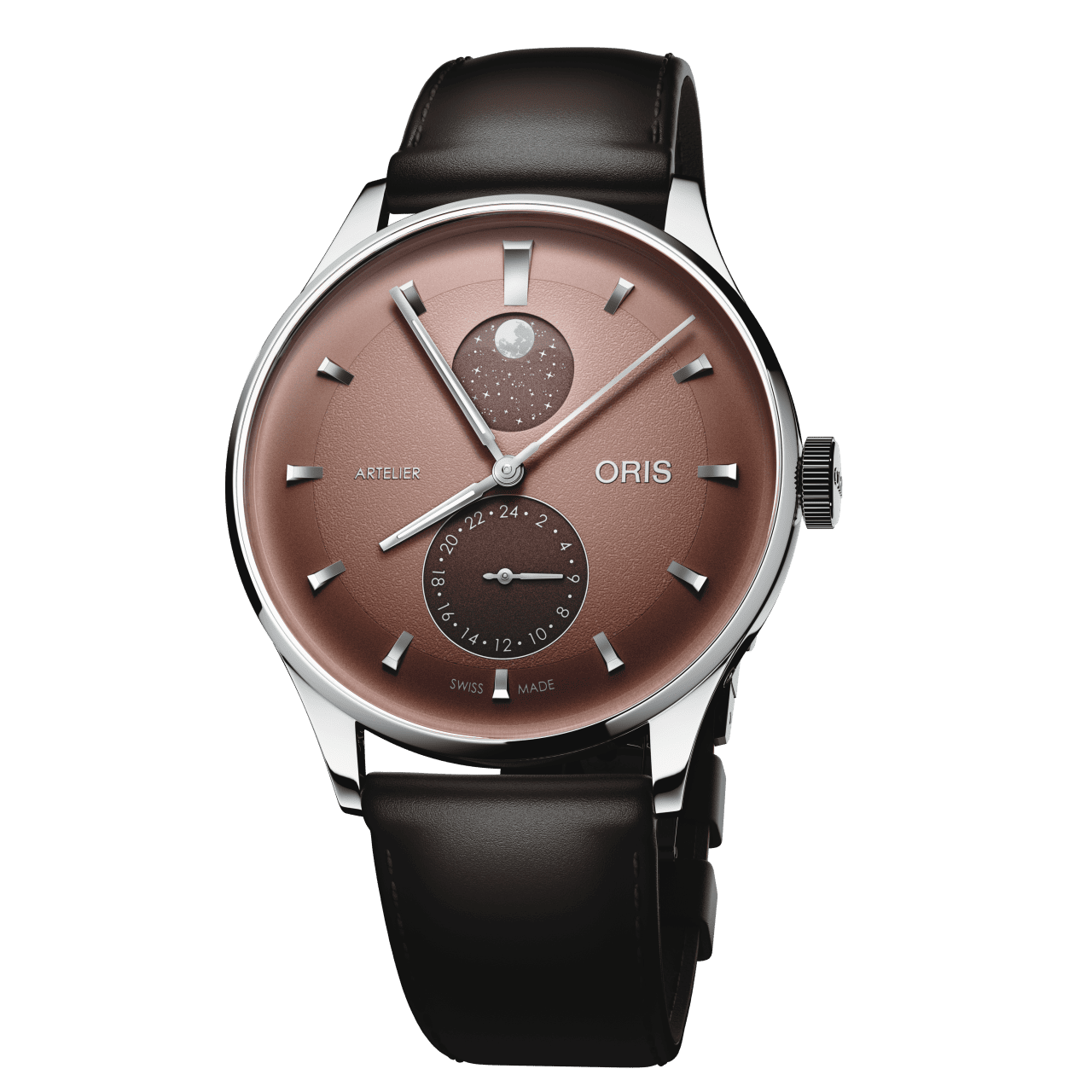 Oris Artelier Complication, 39.50 mm, leather strap, brown men's watch 01 782 7811 4056-07 6 ​​20 17FC