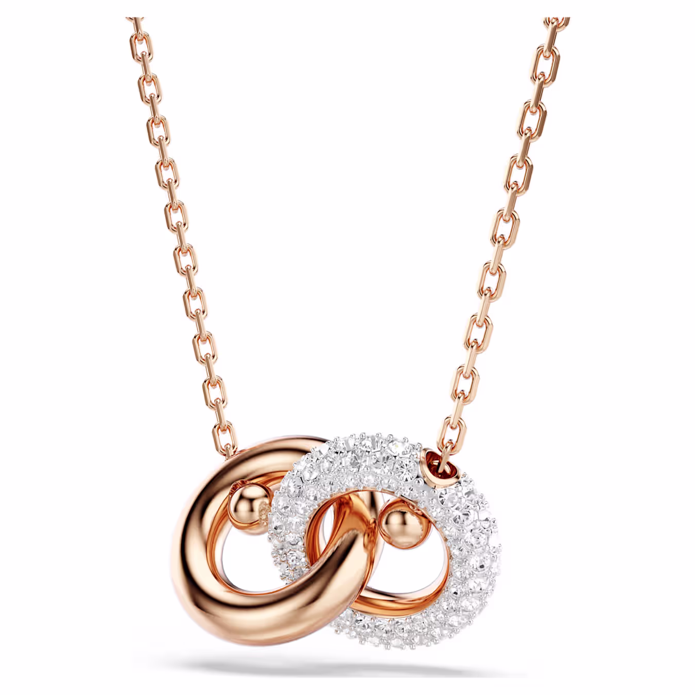 Swarovski  Dextera Anhänger Rundschliff, Weiß, Roségold-Legierungsschicht