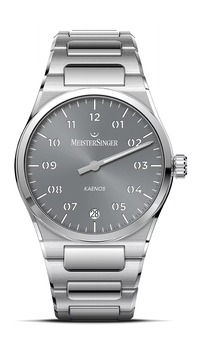 Meister Singer Kaenos Sonnenschliff Grau Herrenuhr KS927