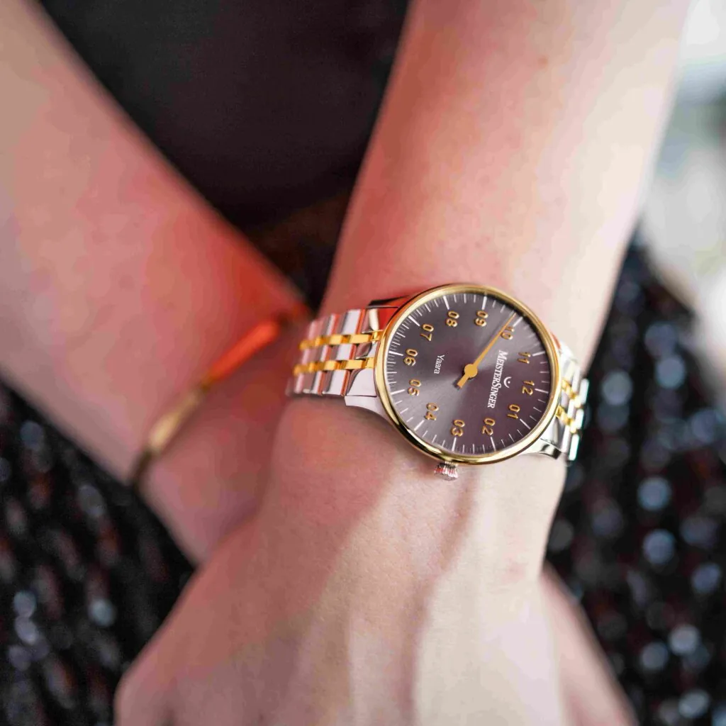 Meister Singer Yaara, Automatic, Anthracite with Gold Ladies Watch YA907G