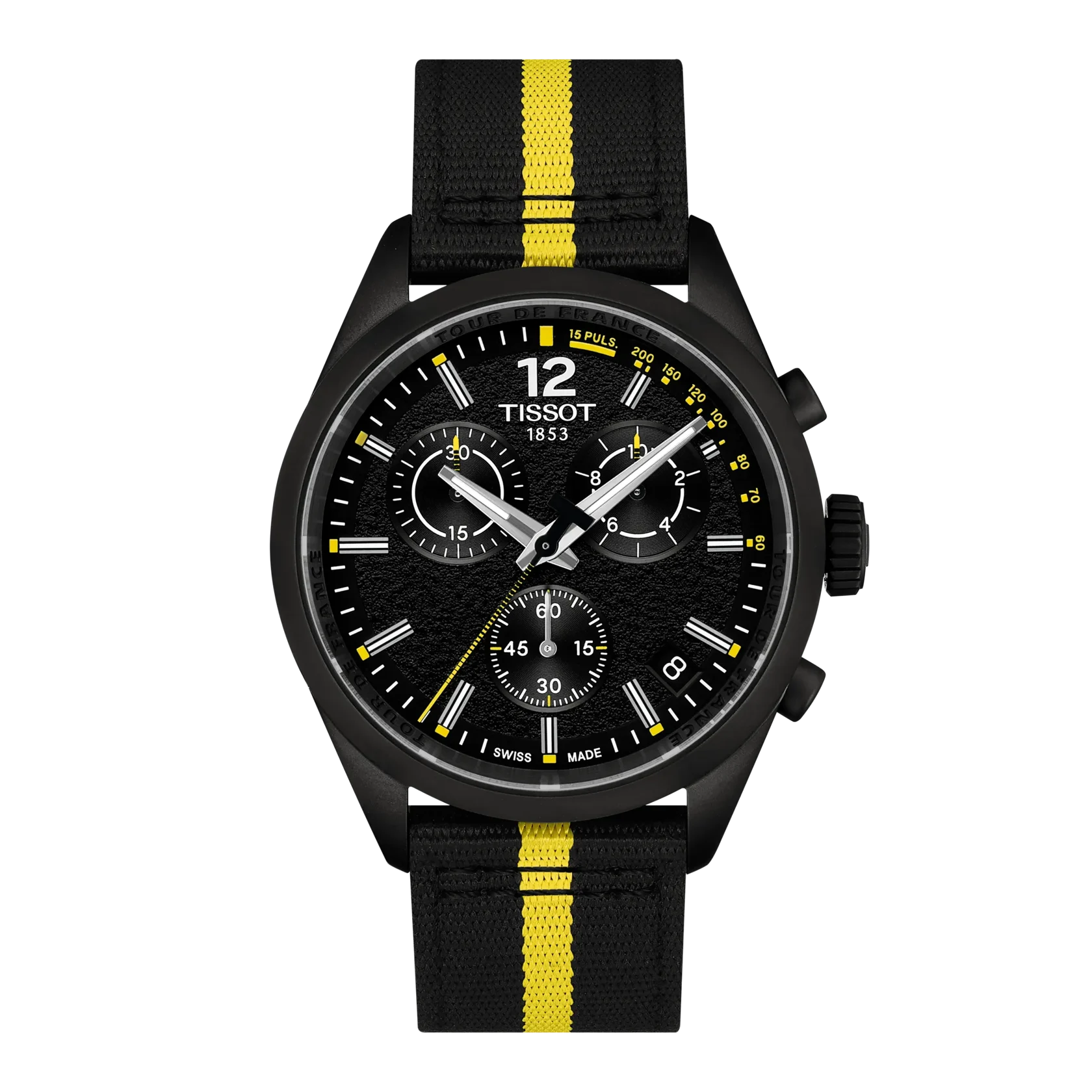 Tissot PR 100 Tour de France 2026 40mm, Schweizer Quarzwerk, Edelstahlgehäuse, Schwarz Herrenuhr T150.417.37.057.00