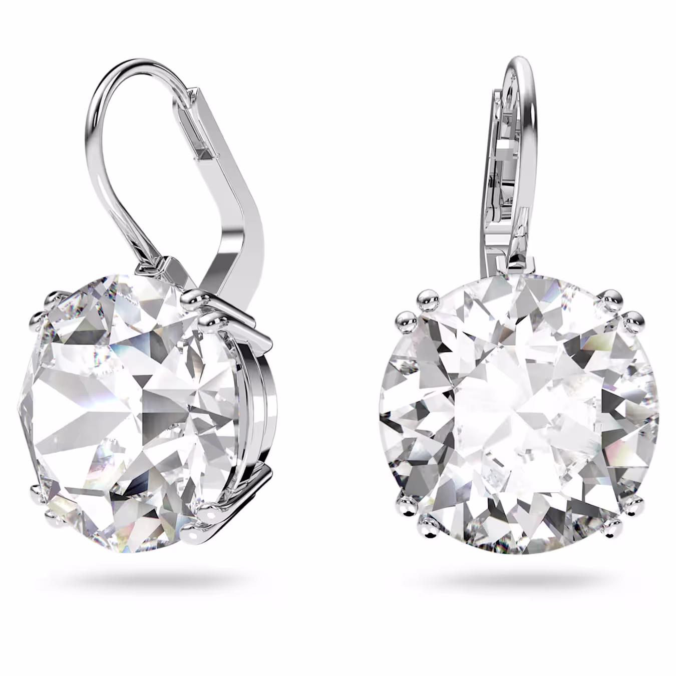 Swarovski Millenia Drop Earrings, Round Cut, White, Rhodium Plated