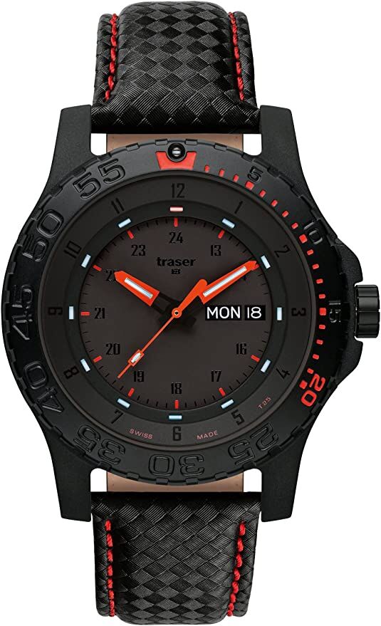 71p0I9PjAIL-_AC_UY879_ Traser H3 P66 Red Combat Men's Watch 105502