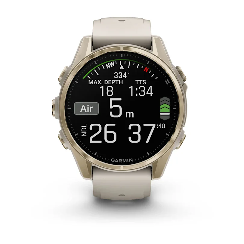 Garmin fēnix® 8 43 mm AMOLED Sapphire Nebelgrau/Softgold 010-02903-11